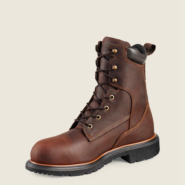 Red Wing Mens Dynaforce® - 8-inch Waterproof Toe - Safety Boots Brown - 7264BQFCY